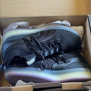 Puma Black Mesh Sneakers